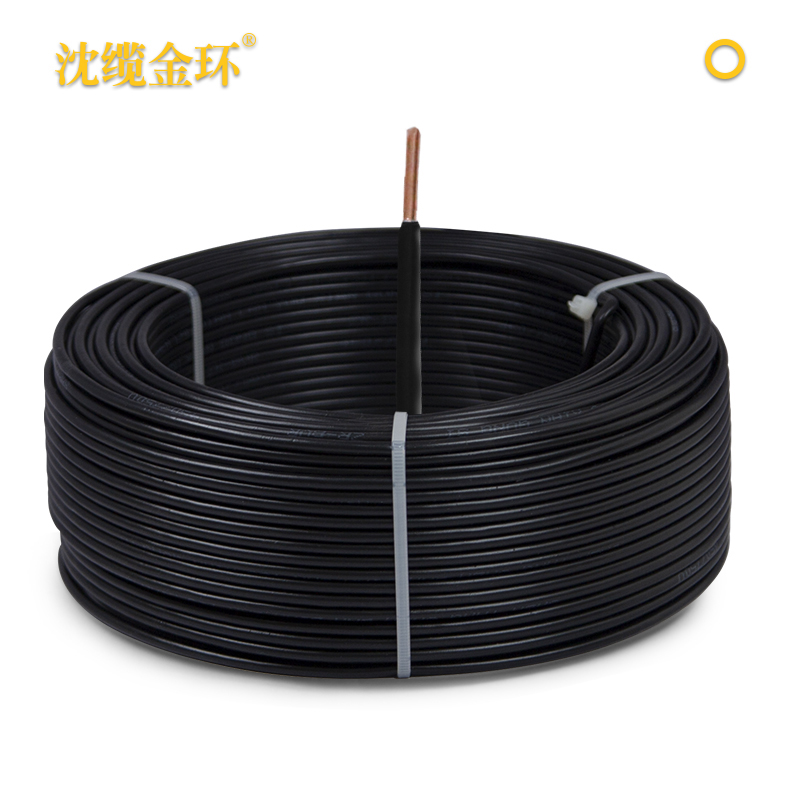 沈缆金环 1芯（单根）ZR-BV 1.0mm?-6mm?  铜芯聚氯乙烯绝缘阻燃电线 白色、玄色、红色、黄色、蓝色、绿色、双色