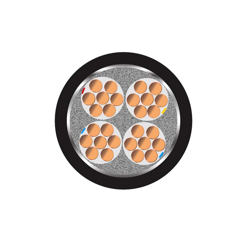 4芯（多芯） ZR-VV22  4*1.5mm?--4*240mm? 铜芯电缆 阻燃铜芯聚乙烯绝缘聚氯乙烯护套钢带铠装电力电缆