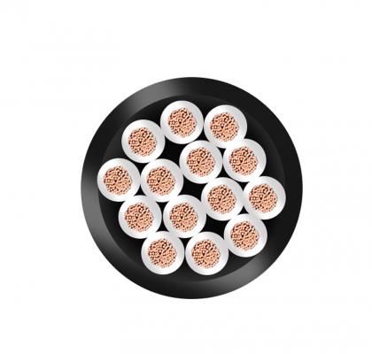 ZR-RVV 14芯  14*0.5mm?--14*1.0mm? 铜芯聚氯乙烯绝缘聚乙烯护套软电线 国标铜芯低压电缆