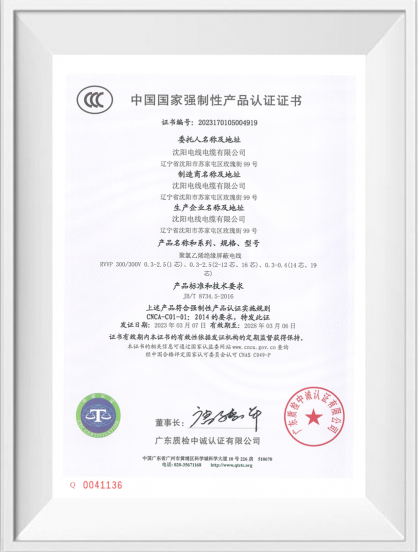 中国国度强造性产品认证证书【BVVP】