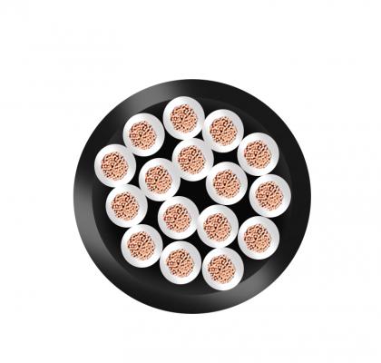 ZR-RVV 16芯  16*0.5mm?--16*1.0mm? 铜芯聚氯乙烯绝缘聚乙烯护套软电线 国标铜芯低压电缆