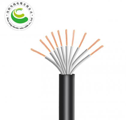 ZR-RVV 10芯  10*0.5mm?--10*1.5mm? 铜芯聚氯乙烯绝缘聚乙烯护套软电线 国标铜芯低压电缆
