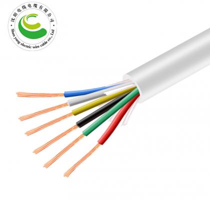 ZR-RVV 6芯  6*0.5mm?--6*2.5mm? 铜芯聚氯乙烯绝缘聚乙烯护套软电线 国标铜芯低压电缆